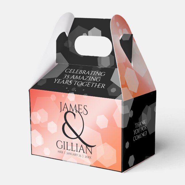 Ballotins Élégant 35e Ballotin de l'anniversaire du Mariage  (Verso)