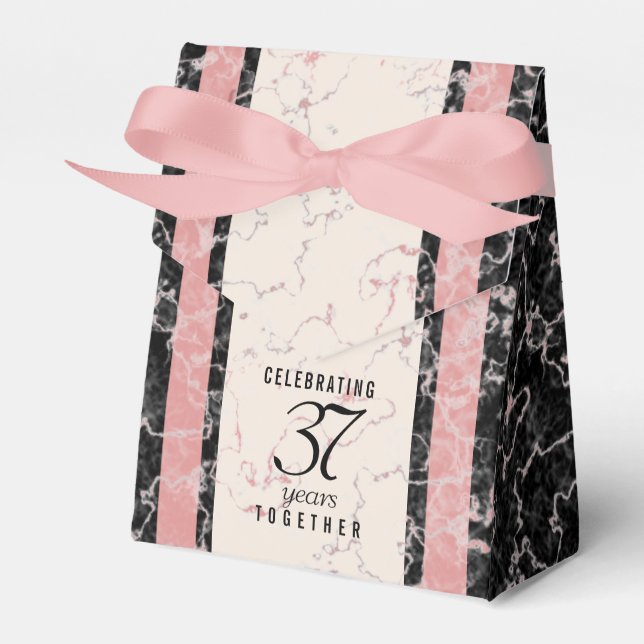 Ballotins Élégant 37e anniversaire du Mariage Alabaster (Verso)