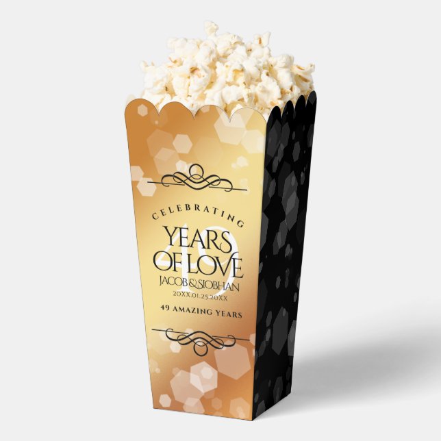 Ballotins Élégant 49ème anniversaire de Mariage de cuivre (Sauté)