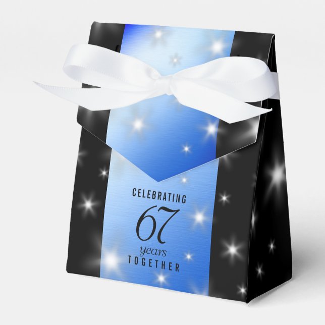 Ballotins Élégant 67e anniversaire Mariage de Star Sapphire (Verso)
