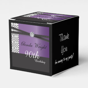 Ballotins Elégant Améthyste violet et noir Anniversaire