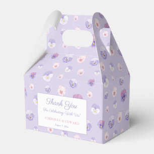 Ballotins Elégant Aquarelle Lilac Pressé Fleurs Mariage