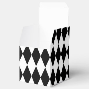 Ballotins Elégant Arlequin Blanc Noir Rhombus géométrique
