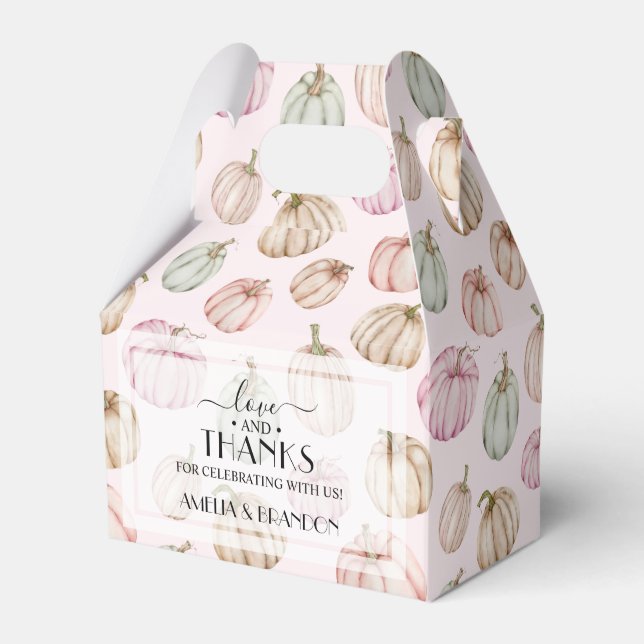 Ballotins Élégant Baby shower Citrouille rose fille (Verso)