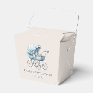 Ballotins Elégant Baby shower de transport Vintage bébé bleu
