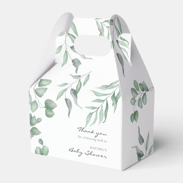 Ballotins Elégant Baby shower Eucalyptus Verdure Foliage (Verso)