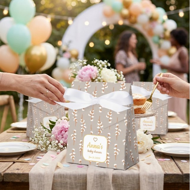 Ballotins Élégant Baby shower floral de coton (Créateur téléchargé)