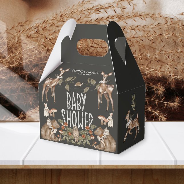 Ballotins Élégant Baby shower forestier hivernal (Créateur téléchargé)