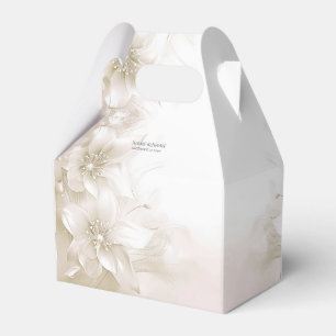 Ballotins Élégant Ballotin de fleurs blanches d'ivoire