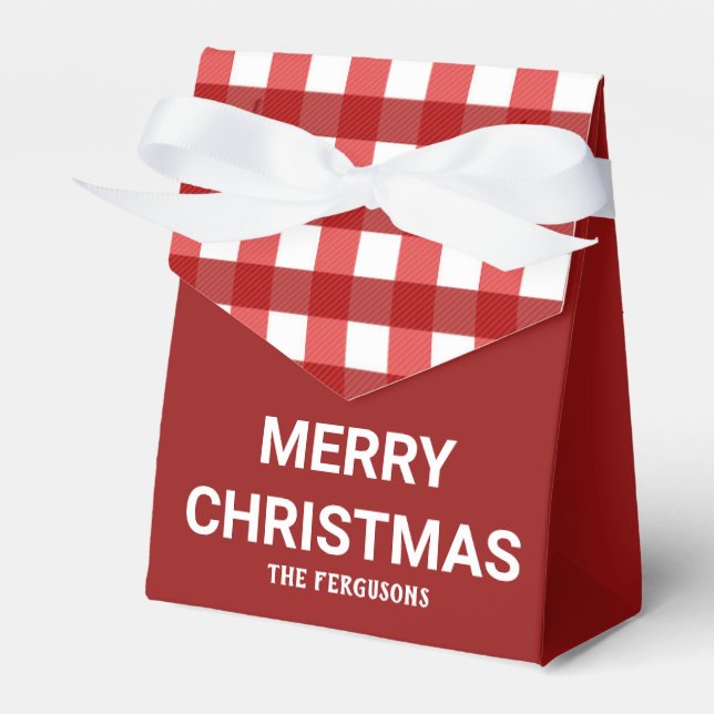 Ballotins Élégant ballotin de Noël Rouge Joyeux (Verso)