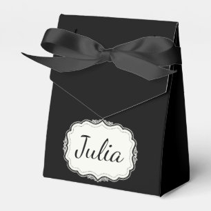 Ballotins Élégant Black Scalloped Black Party