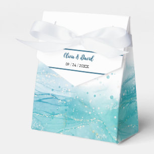 Ballotins Elégant Blue Ocean Wedding Favor Box