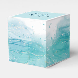 Ballotins Elégant Blue Ocean Wedding Favor Box