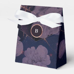 Ballotins Élégant Boho foncé Floral violet Rose Mariage or