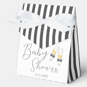 Ballotins Elégant Bow Champagne Stripe Sip & Voir Baby showe