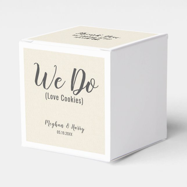 Ballotins Élégant Burlap We Do Love Cookies Custom (Verso)