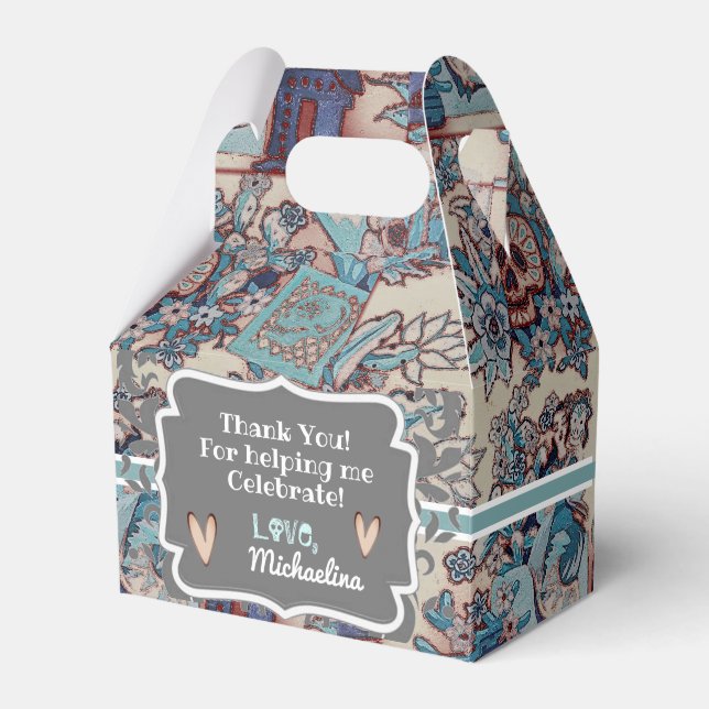 Ballotins  Elégant cactus, crânes Espagne Mexique Fiesta  (Verso)