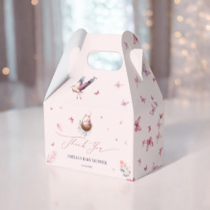 Ballotins Élégant Cigogne Rose Douce Merci