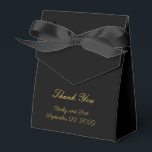 Ballotins Élégant Classic Black Gold Mariage boîte de préfér<br><div class="desc">Élégant Classic Black Gold Mariage boîte de préférence</div>