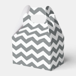 Ballotins Élégant, classique, tendance gris et blanc chevron