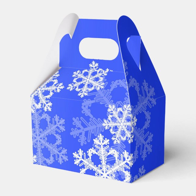 Ballotins Élégant Cobalt Blue Snowflakes Noël moderne (Verso)