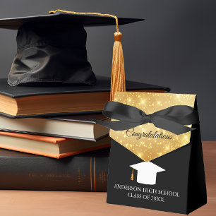 Ballotins Élégant Custom 2023 Graduation Black Gold Party