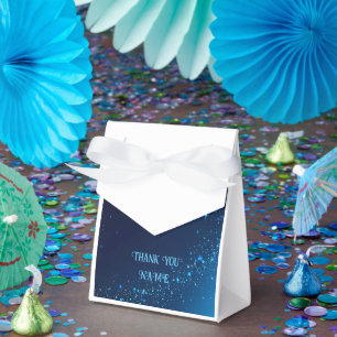 Ballotins Elégant design Blue Sparkle pour les invitations d