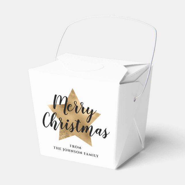 Ballotins Élégant Étoile de Noël en Or Blanc  (Verso)