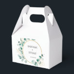 Ballotins Élégant Eucalyptus Végétal Doré Personnalisé<br><div class="desc">Boîtes de Faveur Personnalisées Eucalyptus Végétal Doré Élégant</div>