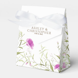 Ballotins Élégant Fleur sauvage moderne blanc & Mariage de b