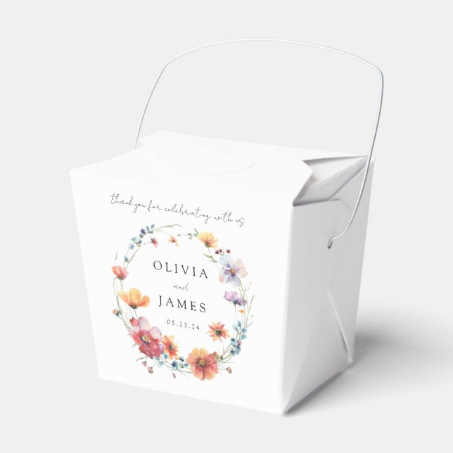 Ballotins Élégant Fleur sauvage Wreath Mariage d'été (Verso)