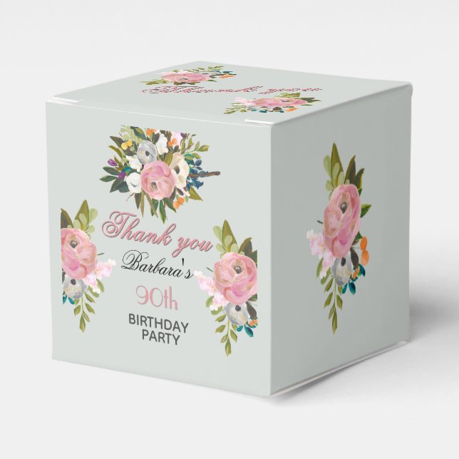 Ballotins Élégant Floral 90e Anniversaire  (Verso)