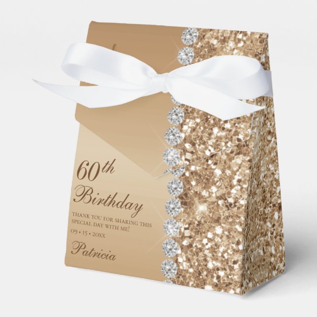 Ballotins Elegant Gold 60th Birthday (Verso)
