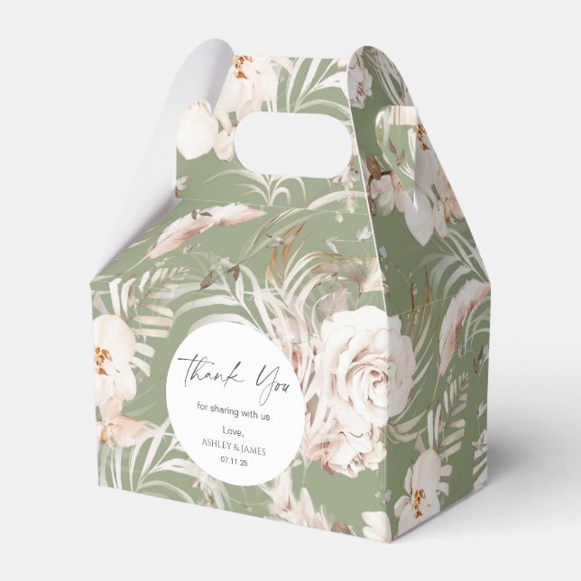 Ballotins Elégant jardin botanique en terre cuite mariage (Verso)