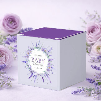 Ballotins Elegant Lavender Floral Baby Shower purple