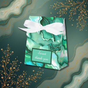Ballotins Elégant Mariage couleur marbre Turquoise Emerald