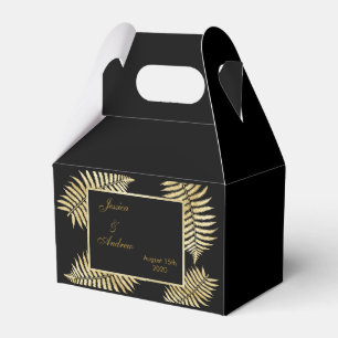 Ballotins Élégant mariage de fougère à feuille d'or fausse