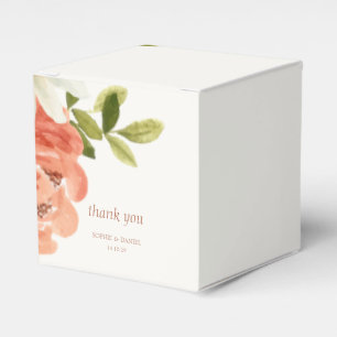 Ballotins Élégant Mariage d'initiaux en deux aquarelles flor