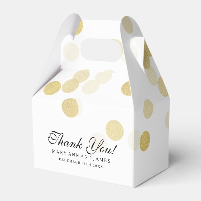 Ballotins Elégant Mariage Faux Gold Foil Parties scintillant (Verso)