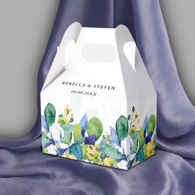 Ballotins Élégant mariage fleuri jaune blanc (Créateur téléchargé)