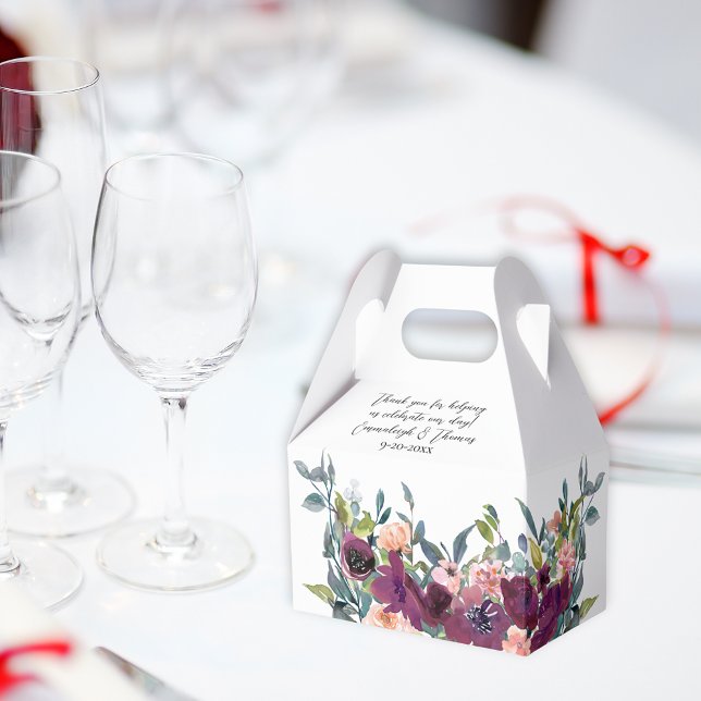 Ballotins Élégant Mariage floral rose violet (Créateur téléchargé)