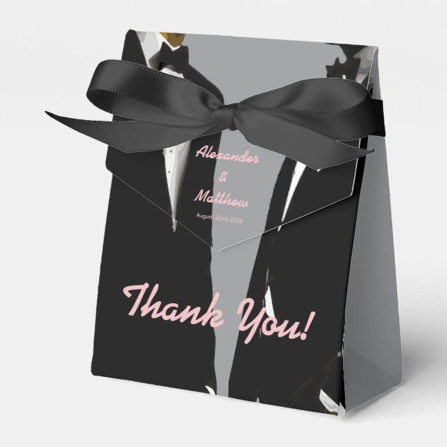 Ballotins Elégant Mariage gay moderne (Verso)