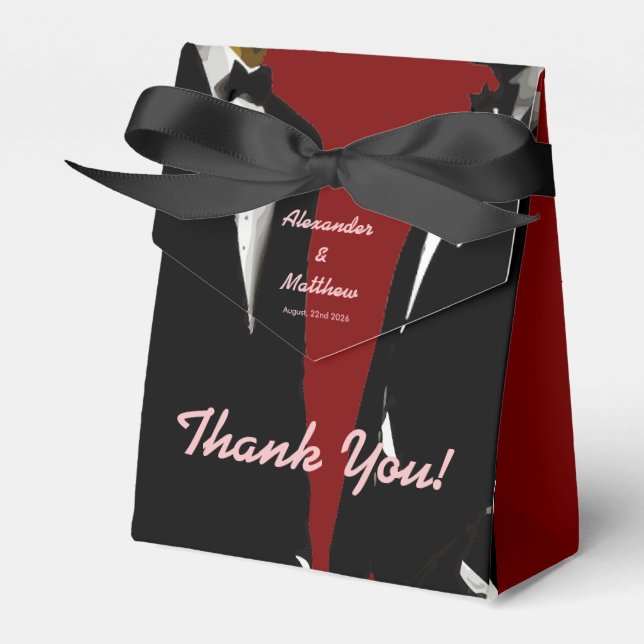 Ballotins Elégant Mariage gay moderne (Verso)