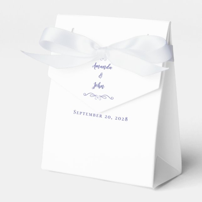 Ballotins Elégant Mariage Merci Couple Periwinkle (Verso)