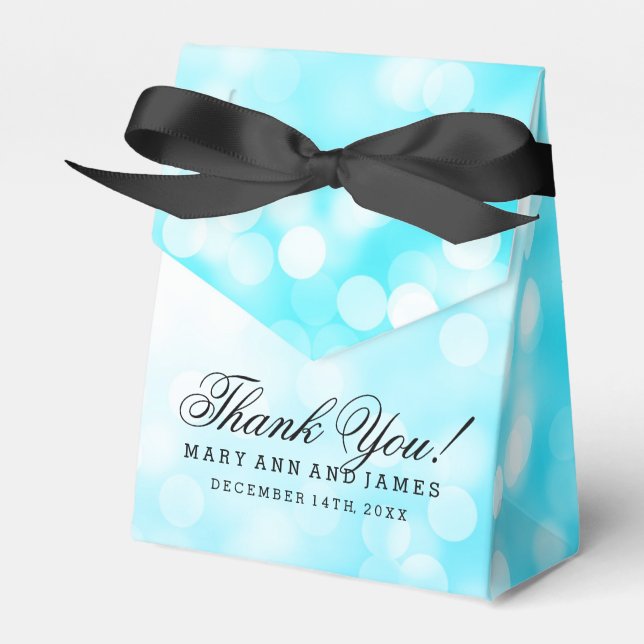 Ballotins Elégant Mariage Turquoise Parties scintillant lumi (Verso)