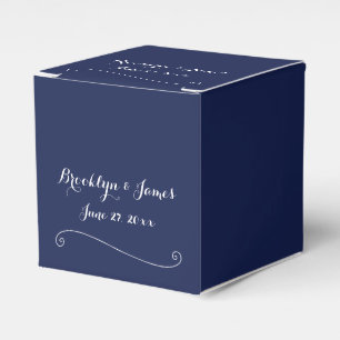Ballotins Elégant Marine Blue Wedding Favor Boxes
