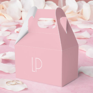 Ballotins Élégant minimaliste moderne initial sur rose paste