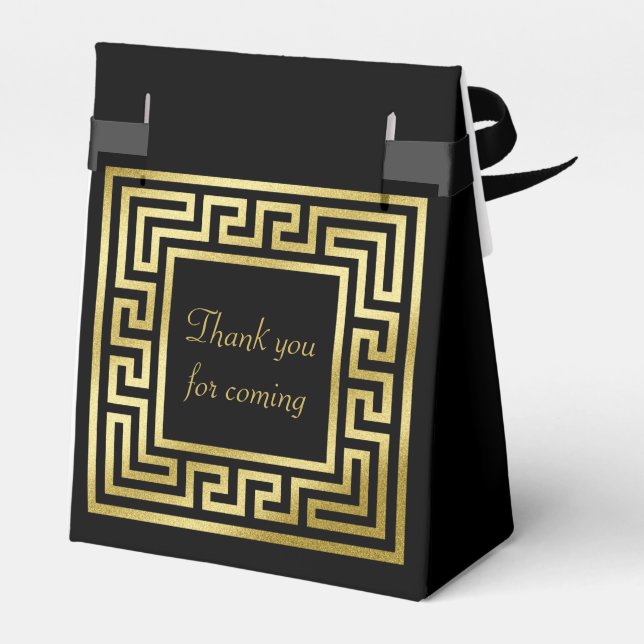 Ballotins Élégant Monogram Gold Parties scintillant grecque  (Arrière)