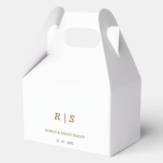 Ballotins Elégant Monogramme Brown Mariage Faveur
