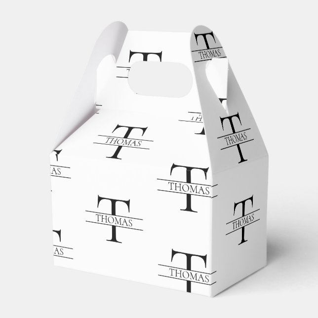 Ballotins Élégant Monogramme personnalisé Motif de nom perso (Verso)